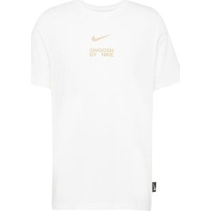 Tričko Nike Sportswear písková / bílá