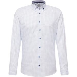 Košile 'Level 5' Olymp pastelová modrá / bílá