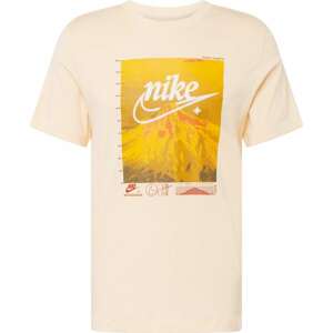 Tričko Nike Sportswear oranžová / broskvová / bílá