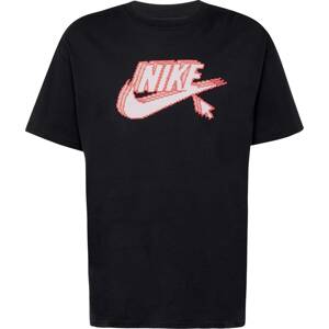 Tričko 'FUTURA' Nike Sportswear pink / černá / bílá