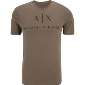 Tričko Armani Exchange khaki / černá