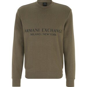 Mikina Armani Exchange khaki / černá