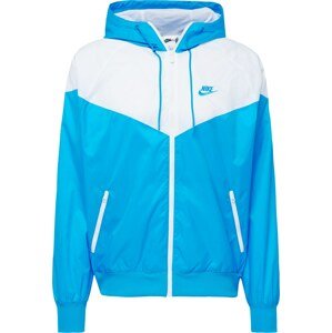 Přechodná bunda Nike Sportswear nebeská modř / bílá