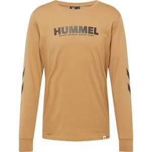Funkční tričko 'Legacy' Hummel mokka / černá