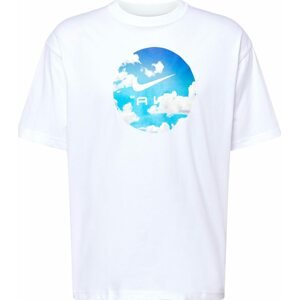 Tričko Nike Sportswear nebeská modř / bílá