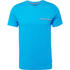 Tričko Tommy Hilfiger azurová / tmavě modrá / eosin / bílá