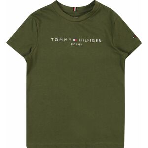 Tričko Tommy Hilfiger tmavě modrá / tmavě zelená / červená / bílá
