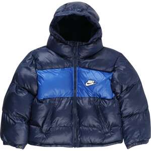 Zimní bunda Nike Sportswear námořnická modř / královská modrá / bílá