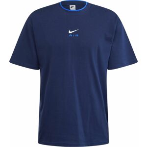 Tričko Nike Sportswear azurová / tmavě modrá / bílá
