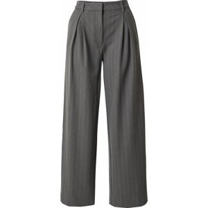Kalhoty se sklady v pase 'Zia' Weekday šedá / světle šedá