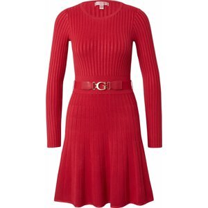 Úpletové šaty Guess červená