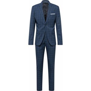 Oblek 'Checked' lindbergh modrá / námořnická modř