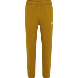 Kalhoty 'CLUB FLEECE' Nike Sportswear karamelová / bílá