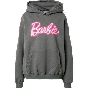 Mikina 'Barbie' Cotton On tmavě šedá / pink / pastelově růžová