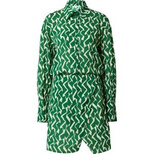 Košilové šaty PATRIZIA PEPE režná / zelená