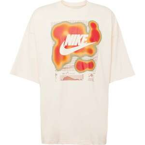 Tričko Nike Sportswear svítivě oranžová / pudrová / červená