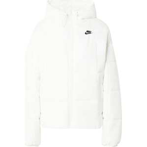 Zimní bunda Nike Sportswear krémová / černá
