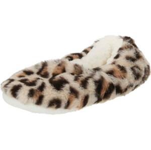 Pantofle 'Leopard' Hunkemöller béžová / hnědá / černá