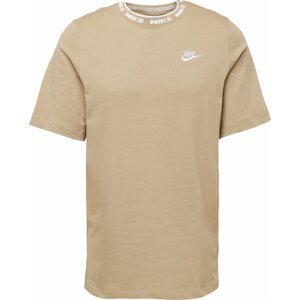 Tričko Nike Sportswear khaki / bílá