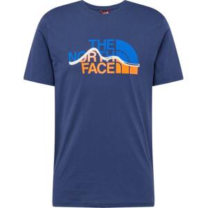 Tričko 'MOUNTAIN' The North Face kobaltová modř / azurová / oranžová / bílá