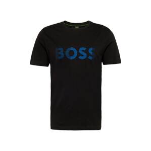 BOSS Green Tričko modrá / černá