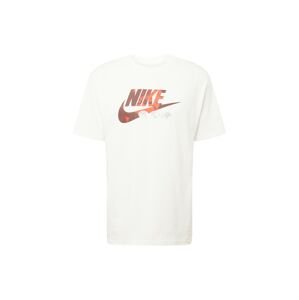 Nike Sportswear Tričko hnědá / tmavě oranžová / bílá