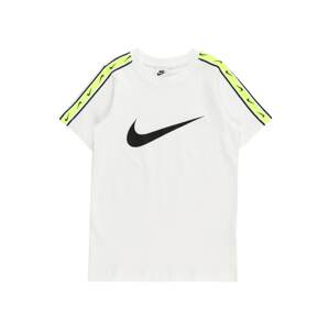 Nike Sportswear Tričko 'REPEAT' svítivě žlutá / černá / bílá