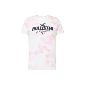 HOLLISTER Tričko pink / černá / offwhite