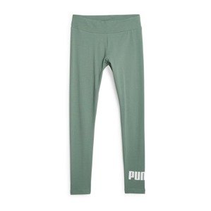 PUMA Sportovní kalhoty pastelově zelená / bílá