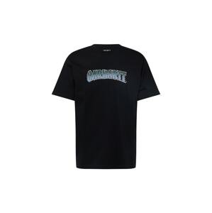Carhartt WIP Tričko kouřově modrá / zelená / černá