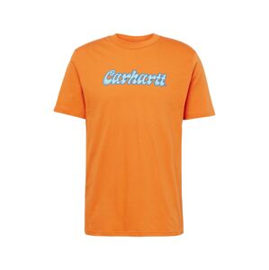 Carhartt WIP Tričko azurová / královská modrá / oranžová