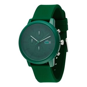 LACOSTE Analogové hodinky  tmavě zelená / červená / bílá