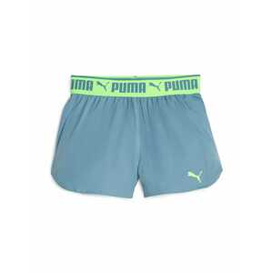 PUMA Sportovní kalhoty azurová modrá / světle zelená