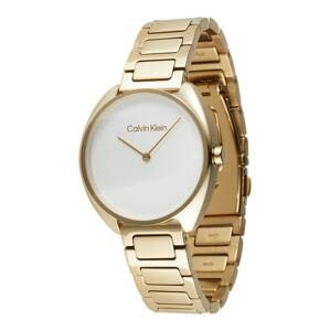Calvin Klein Analogové hodinky 'TIMELESS' zlatá / bílá