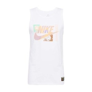 Nike Sportswear Tričko 'FESTIVAL' sépiová / nefritová / jasně oranžová / bílá