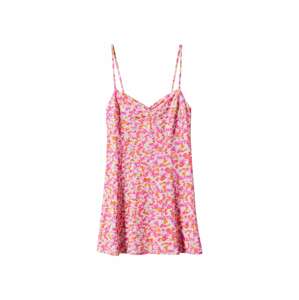 MANGO Letní šaty 'SEA' pastelová fialová / oranžová / pitaya / bílá