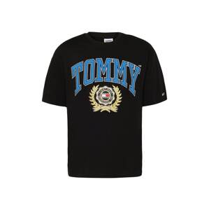 Tommy Jeans Tričko modrá / světle žlutá / černá