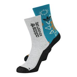 ADIDAS ORIGINALS Ponožky 'ADENTURE'  šedý melír / petrolejová / oranžová / černá