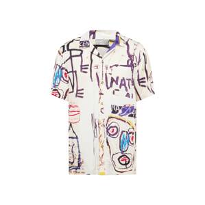 Cotton On Košile 'Basquiat' krémová / tmavě fialová / červená / černá