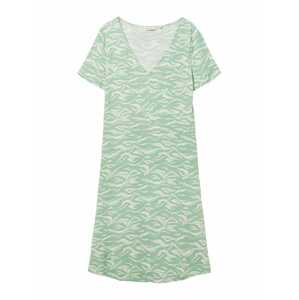 TOM TAILOR Letní šaty béžová / světle zelená
