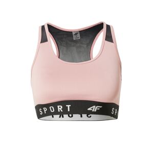 4F Sportovní podprsenka růžová / černá / bílá