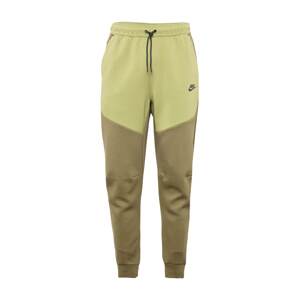 Nike Sportswear Kalhoty olivová / jablko / černá
