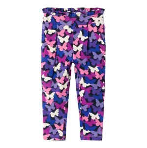 NAME IT Kalhoty 'Lunna' orchidej / tmavě fialová / pink / černá