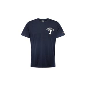 Tommy Jeans Tričko 'LETTERMAN' námořnická modř / ohnivá červená / bílá