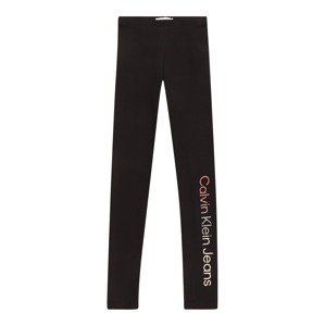 Calvin Klein Jeans Legíny pastelově červená / černá / bílá