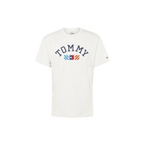 Tommy Jeans Tričko námořnická modř / světlemodrá / světle šedá / tmavě oranžová