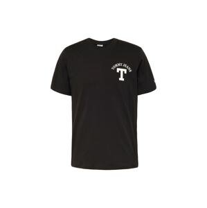 Tommy Jeans Tričko 'LETTERMAN' černá / bílá