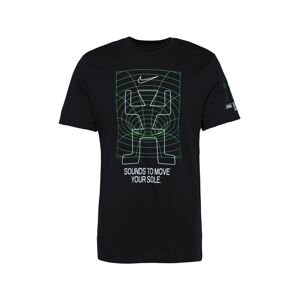 Nike Sportswear Tričko zelená / černá / bílá