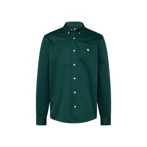 Carhartt WIP Košile 'Madison' tmavě zelená / bílá