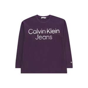 Calvin Klein Jeans Tričko 'HERO' pastelová fialová / tmavě fialová / bílá